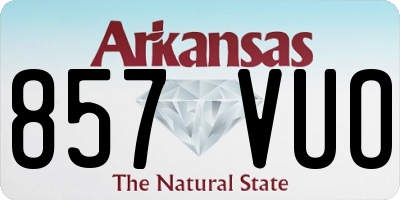 AR license plate 857VUO
