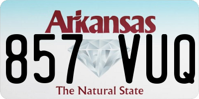 AR license plate 857VUQ