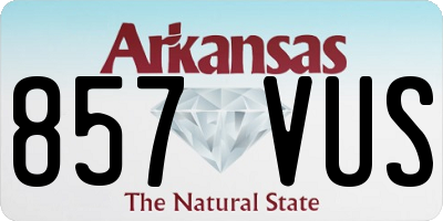 AR license plate 857VUS