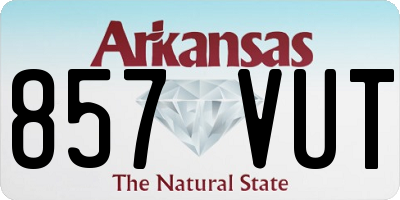 AR license plate 857VUT