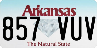 AR license plate 857VUV