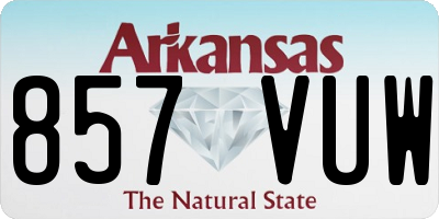 AR license plate 857VUW