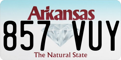 AR license plate 857VUY