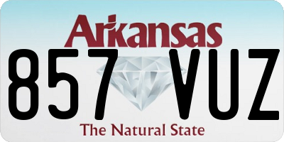 AR license plate 857VUZ
