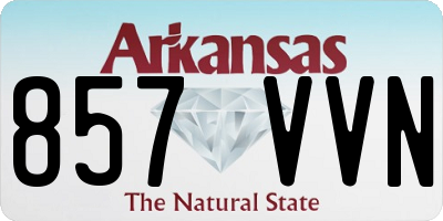 AR license plate 857VVN