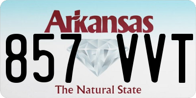AR license plate 857VVT