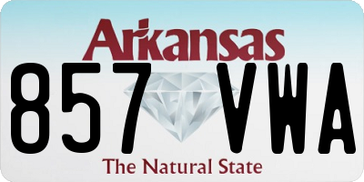 AR license plate 857VWA