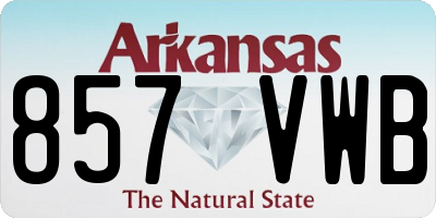 AR license plate 857VWB