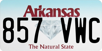 AR license plate 857VWC