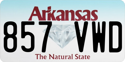 AR license plate 857VWD