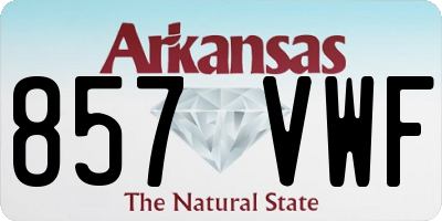 AR license plate 857VWF