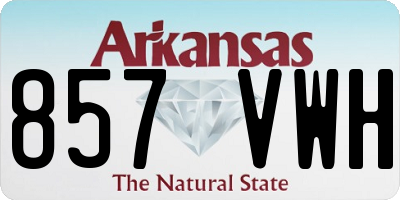 AR license plate 857VWH