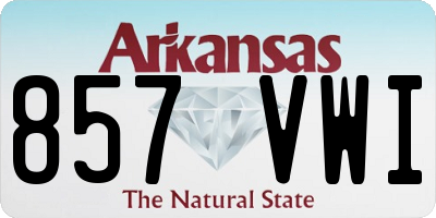 AR license plate 857VWI
