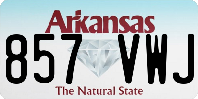 AR license plate 857VWJ