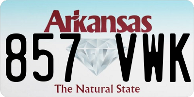 AR license plate 857VWK