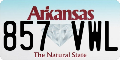 AR license plate 857VWL