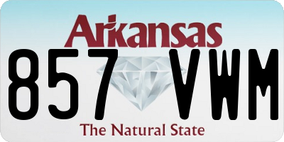 AR license plate 857VWM