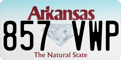 AR license plate 857VWP