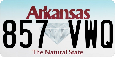 AR license plate 857VWQ