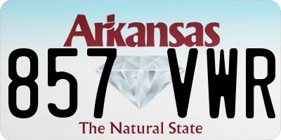AR license plate 857VWR