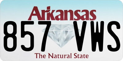 AR license plate 857VWS