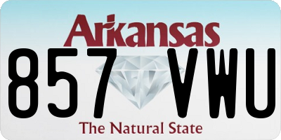 AR license plate 857VWU