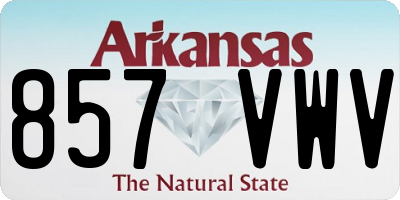AR license plate 857VWV