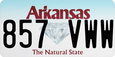 AR license plate 857VWW