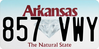 AR license plate 857VWY