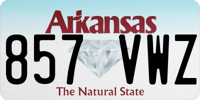AR license plate 857VWZ