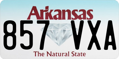 AR license plate 857VXA