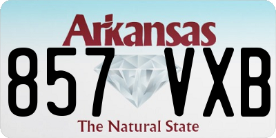 AR license plate 857VXB