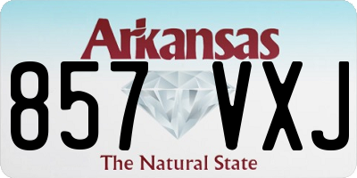 AR license plate 857VXJ