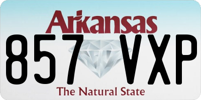 AR license plate 857VXP