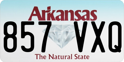 AR license plate 857VXQ