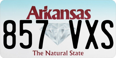 AR license plate 857VXS