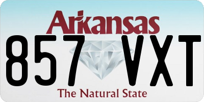 AR license plate 857VXT