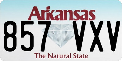 AR license plate 857VXV