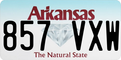 AR license plate 857VXW