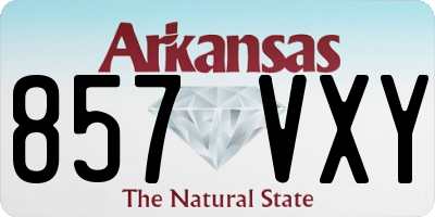 AR license plate 857VXY