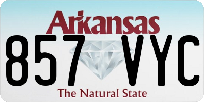 AR license plate 857VYC