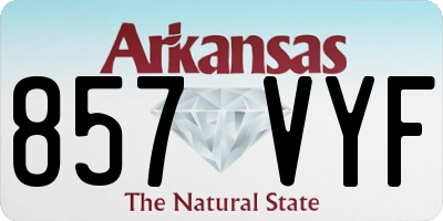 AR license plate 857VYF