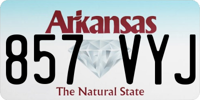 AR license plate 857VYJ