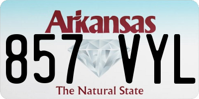 AR license plate 857VYL