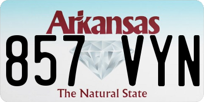 AR license plate 857VYN