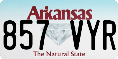 AR license plate 857VYR