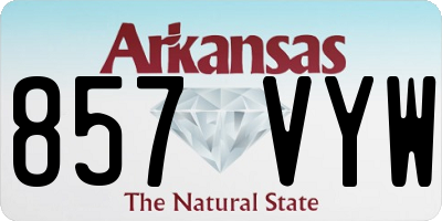 AR license plate 857VYW