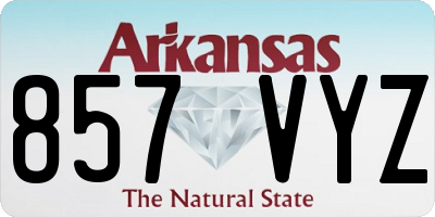 AR license plate 857VYZ