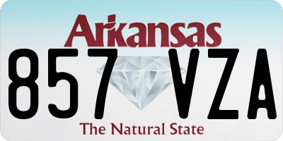 AR license plate 857VZA