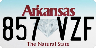 AR license plate 857VZF